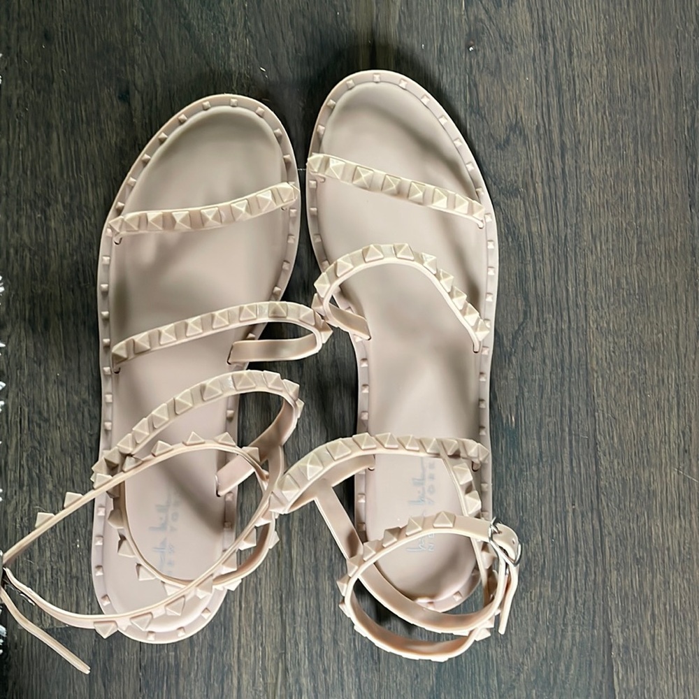 Nude Studded Sandals